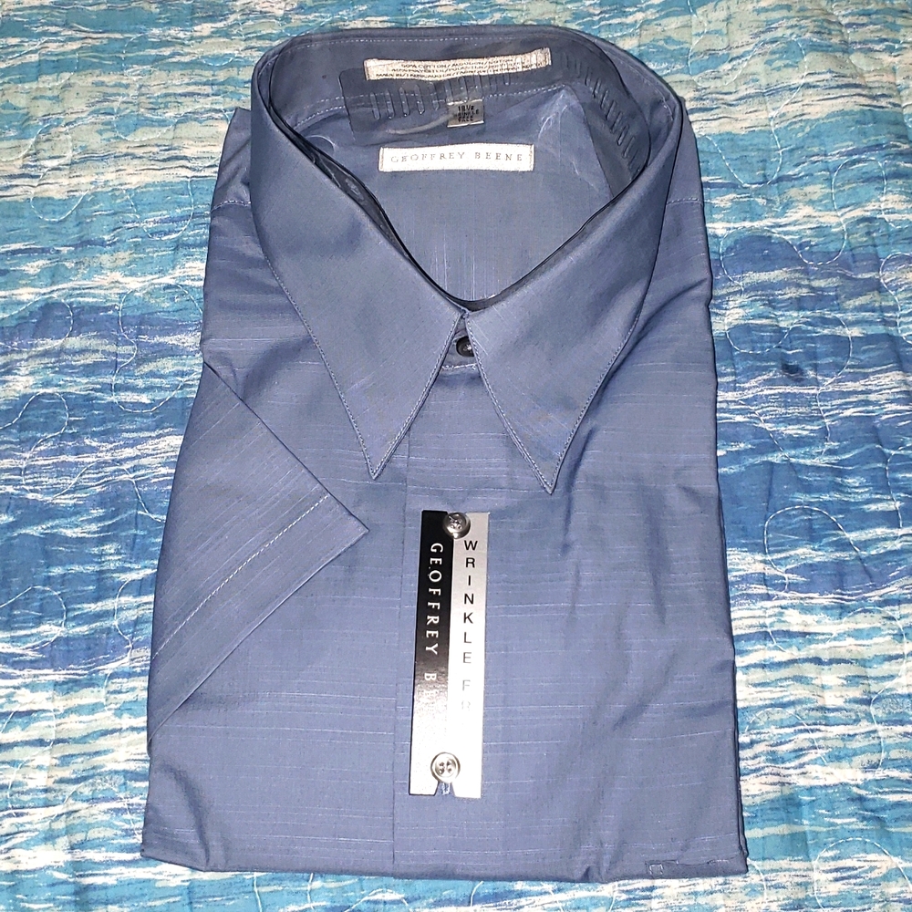 Geoffrey Been Wrinkle Free Dress Shirt Neck Sz. 18.5